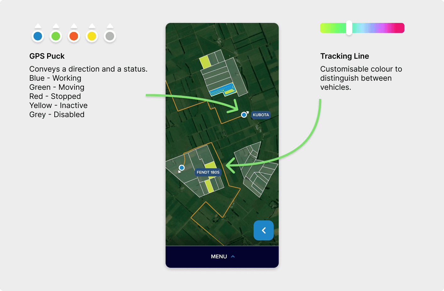 Home screen design with actionable job data, map and notifications surfaced front and centre